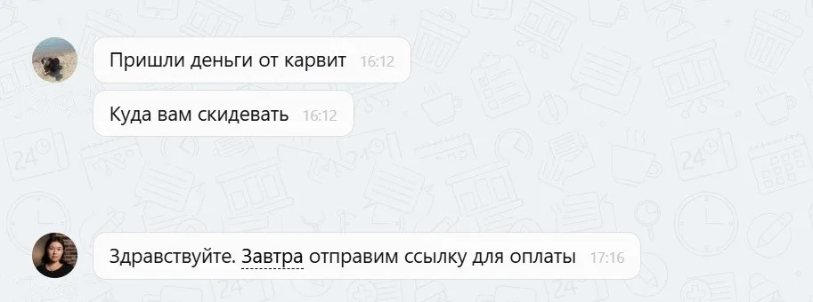 27.11.2025 г. - Вернули 99 000.00 руб. за услуги АО "Карвит" клиенту из г. Новосибирск